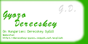 gyozo derecskey business card